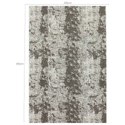 Tapete Cinza Mesclado Para Sala 200x250 Antiderrapante Algodão Grande Odessa Jacquard - 3