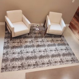 Tapete Cinza Mesclado Para Sala 200x250 Antiderrapante Algodão Grande Odessa Jacquard - 7