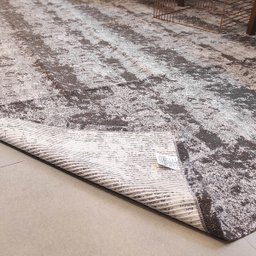 Tapete Cinza Mesclado Para Sala 200x250 Antiderrapante Algodão Grande Odessa Jacquard - 2