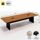 Ver imagem 2 de Mesa de Reunião 2,50m X 1,20m Escritório Corporativo Cor:sevilha com Preto
