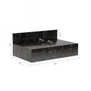 Ver imagem 3 de Bancada em Porcelanato para Banheiro 80cm Max para Cuba de Apoio Preto/Black