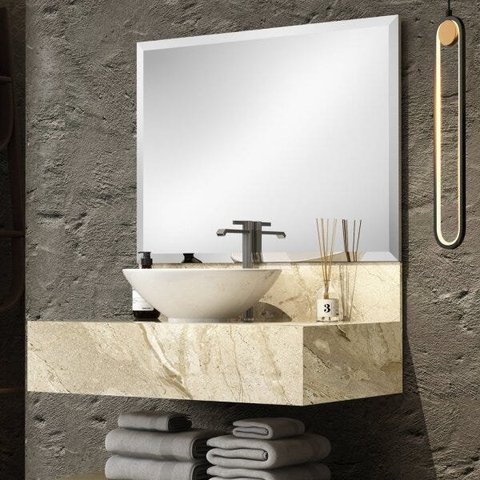 Bancada em Porcelanato para Banheiro 80cm Max para Cuba de Apoio 