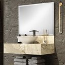 Ver imagem 1 de Bancada em Porcelanato para Banheiro 80cm Max para Cuba de Apoio Bege/Travertino Yescasa