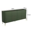 Ver imagem 4 de Buffet Mdf com Gaveta e Porta Lisa L180 X A81,5cm Musgo/dourado F831l
