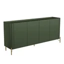 Ver imagem 2 de Buffet Mdf com Gaveta e Porta Lisa L180 X A81,5cm Musgo/dourado F831l