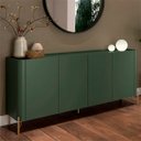 Ver imagem 1 de Buffet Mdf com Gaveta e Porta Lisa L180 X A81,5cm Musgo/dourado F831l