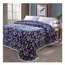 Ver imagem 1 de Colcha Chenille Canelada Rafaella 220x240cm Toque Super Macio Azul Jolitex
