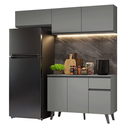 Ver imagem 6 de Armário de Cozinha Compacta 200cm Cinza Nice Madesa 03XA