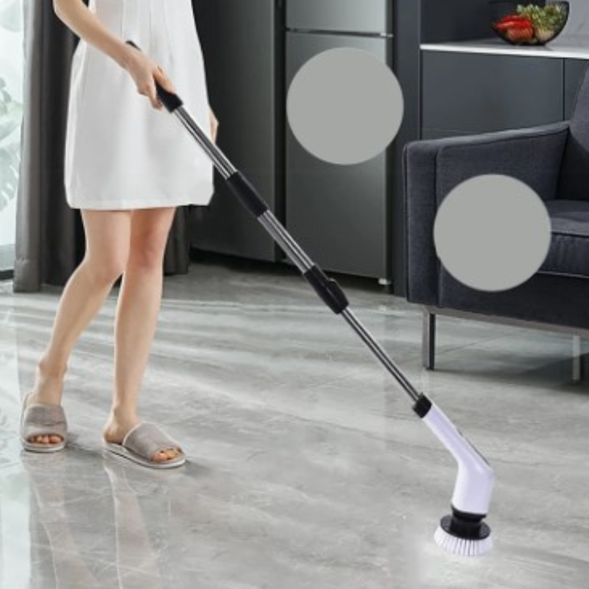 Esfregão Elétrico Mop Escova de Limpeza 360 Giratoria Usb - 5