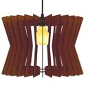 Ver imagem 1 de Luminária Teto tipo Pendente PAMPLONA MDF - Completa - Cor: Marrom