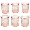 Ver imagem 1 de Porta Caneta, Lápis, Redondo, Metal, Rose Gold Kit C/ 6 Unidades Gv Office