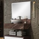 Ver imagem 1 de Bancada em Porcelanato para Banheiro 80cm Max para Cuba de Apoio Marrom/Trufa Yescasa