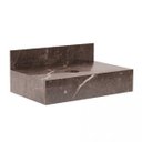 Ver imagem 2 de Bancada em Porcelanato para Banheiro 80cm Max para Cuba de Apoio Marrom/Trufa Yescasa