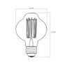 Lâmpada Filamento Carbono Submarino Br85 Retrô 40w 2200k E27 Âmbar 220v Dimerizável - 2