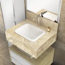 Ver imagem 4 de Bancada em Porcelanato para Banheiro 60cm Max com Cuba Embutida Blu