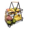 Fruteira Cesto Organizador Duplo Aramado Fruta Legumes Cozinha Mesa Bancada Multiuso Escritorio Arma - 11