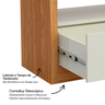 Mesa de Cabeceira Design Moderno com Gaveta Offwhite/freijó 100% Mdf 67x58x37cm - 4