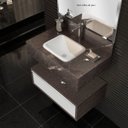Ver imagem 4 de Bancada em Porcelanato para Banheiro 80cm Max com Cuba Embutida Blu