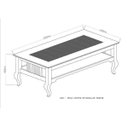 Ver imagem 3 de Mesa de Centro 120CMX60CM Retangular Provençal Madrid Móveis 3D