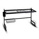 Ver imagem 1 de Escorredor de Louças Suspenso para Pia Aço Inoxidável Preto