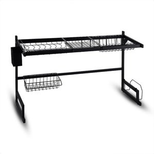 Escorredor de Louças Suspenso para Pia Aço Inoxidável Preto