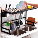Ver imagem 2 de Escorredor de Louças Suspenso para Pia Aço Inoxidável Preto