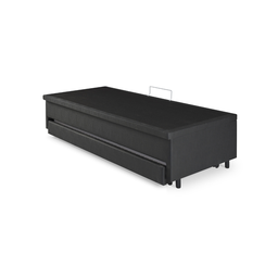 Bicama Box com Baú Solteiro Courino Linho Preto 88x188 com Colchão Auxiliar Ecoflex - 9