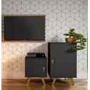 Ver imagem 4 de Mesa Lateral 1 Porta Play Artemobili Preto 100% MDF