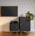 Ver imagem 4 de Mesa Lateral 1 Porta Play Artemobili Preto 100% MDF