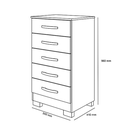 Ver imagem 3 de Cômoda Quarto 5 Gavetas com Corrediças Telescópicas Branco