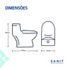Kit Vaso Sanitário Monobloco Compacta 3/6 litros Marfim - Sanit - 6