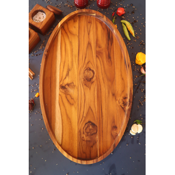 Gamela Orgânica Premium 2 – Madeira de Teca 60x35x4cm - 6