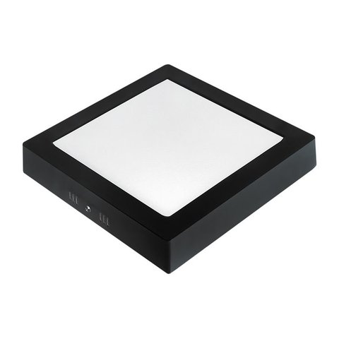 Painel de Led Taschibra Quadrado Lux de Sobrepor 24W Bivolt Preto 3000K - Luz Amarela