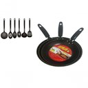 Ver imagem 2 de Kit 3 Frigideiras Antiaderentes 18,20,22 + Kit de Utensílios