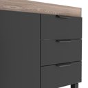 Ver imagem 3 de Cozinha Completa Gabinete e Armário Aéreo Flamingo 150 Cozimax Preto/Tamarindo