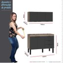 Ver imagem 7 de Cozinha Completa Gabinete e Armário Aéreo Flamingo 150 Cozimax Preto/Tamarindo