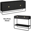 Ver imagem 5 de Balcao Buffet e Aparador 180 Cm Organica Nero Preto Artesano