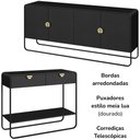 Ver imagem 6 de Balcao Buffet e Aparador 180 Cm Organica Nero Preto Artesano