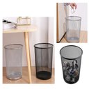 Ver imagem 2 de Lixeira Escritorio Cesto Metal Aramado Grande 12 Litros Telado Casa Quarto Multiuso:preto/u