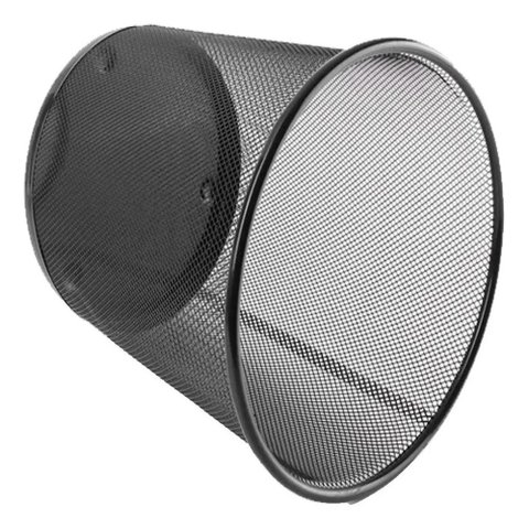 Lixeira Escritorio Cesto Metal Aramado Grande 12 Litros Telado Casa Quarto Multiuso:preto/u
