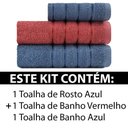 Ver imagem 2 de Jogo De Toalhas 3 peças Banho + Rosto 100% Algodão Barra Aveludada Monari Appel