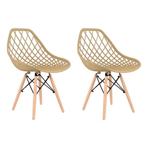 Conjunto com 2 Cadeiras Kaila Pp Fendi