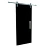 Porta Celeiro de Correr Laqueada Preta 210x80 - 2