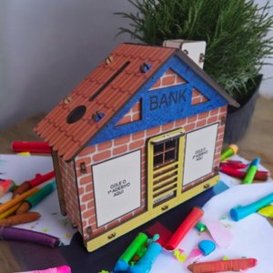 Cofre Casa Banco Dinheiro Woodbox Japones Kakebo Desafio Kids