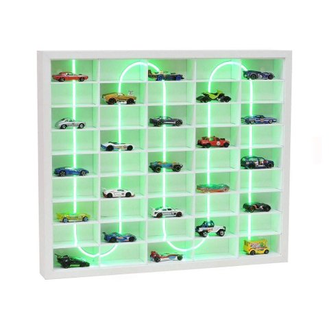 Estante para Miniaturas Roma 3 Prateleiras MDF 55cm Branco Decorise