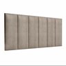 Cabeceira Cama Box Casal Suede Estofada Painel 140x56 Varias Cores: Bege - 2