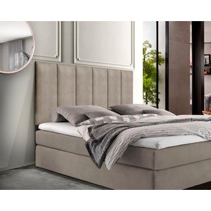 Cabeceira Cama Box Casal Suede Estofada Painel 140x56 Varias Cores: Bege