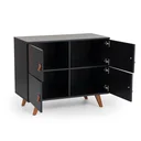 Ver imagem 3 de Buffet Aparador 95cm 4 Portas Play Preto/Garapa