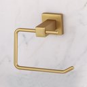 Ver imagem 3 de Porta Papel Higiênico Papeleira Dourado Fosco Quadrado Luxo