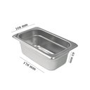 Ver imagem 2 de Cuba Gastronômica de Inox GN 1/9 de 65 mm FrigoPro